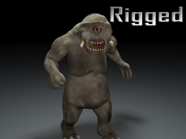 Rigged cyclop 3D Model