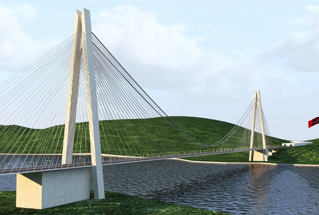 Yavuz Sultan Selim Koprusu YSS Istanbul Bridge 3D Model