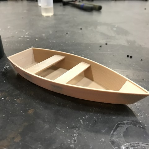 Wooden Paddle Boat 3D Print Model