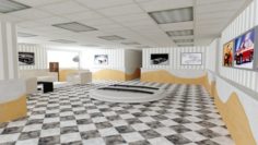 Car Showroom Garage Gallery 3D Model