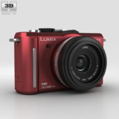 Panasonic Lumix DMC-GF1 Red 3D Model