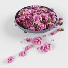 Platter flowers 3D Model