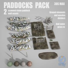 Paddocks Kit bundle Collection 3D Model