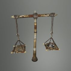Medieval Balance scale 3D Model