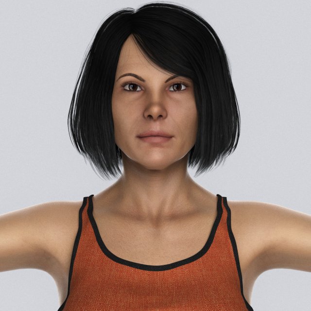 Beautiful Middle Age Woman 3D Model