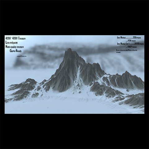 Snow mountain 1 3D Model