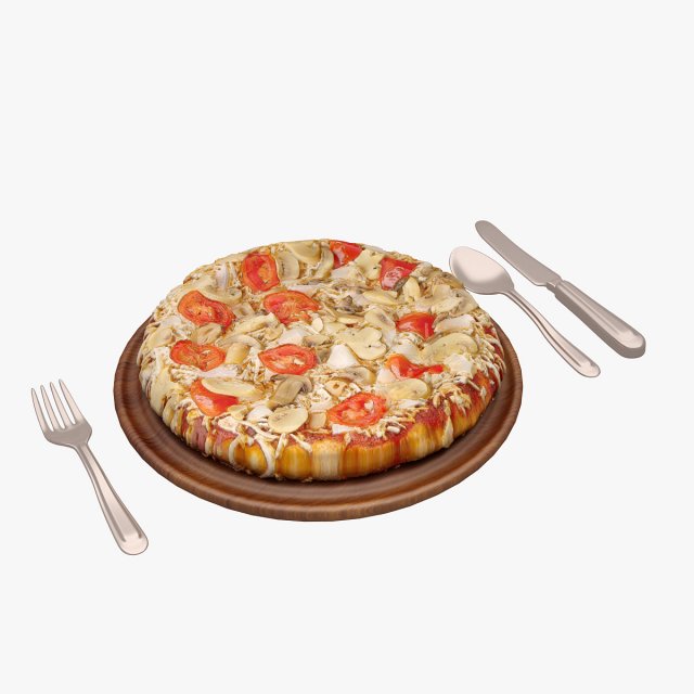 Pizza 01 3D Model