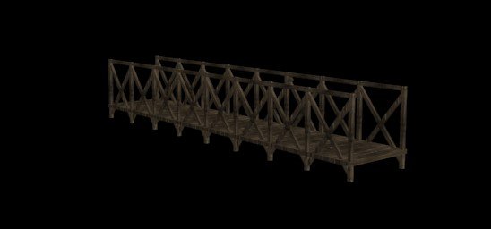 Low-polygonal bridge 3D Model