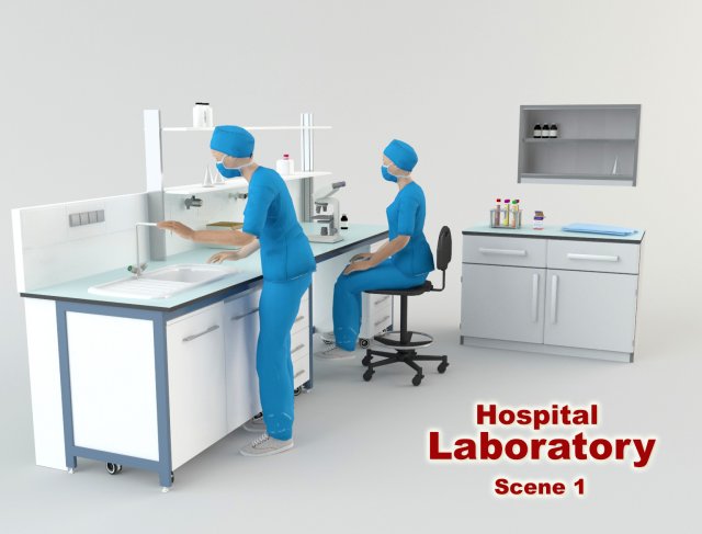 Hospital Laboratory – Scene 1 3D Model