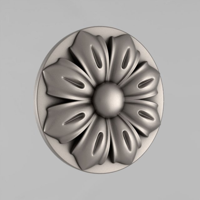Carved rosettes decor 61 3D Model