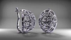 Earrings cobwebs 3D Model