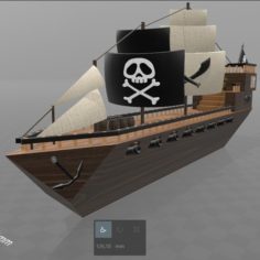 Pirate ship 3D Print Model