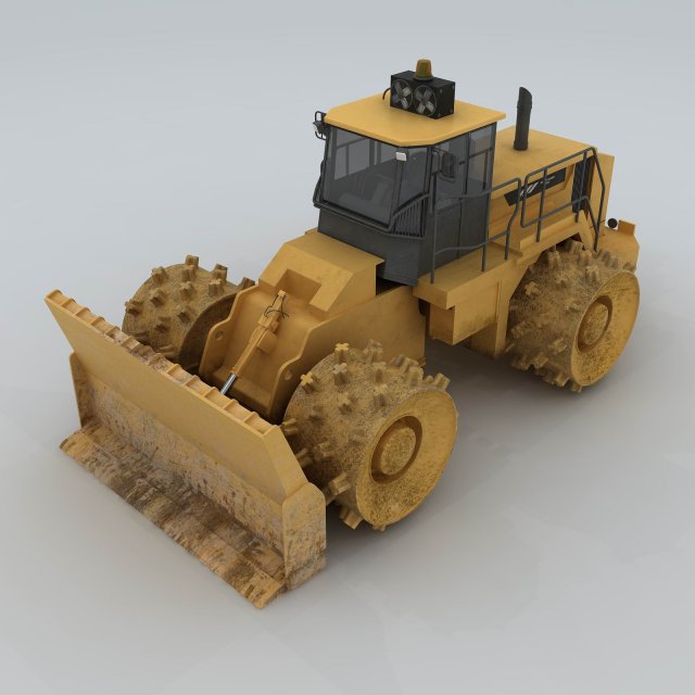 Transportation – bulldozer 03 3D Model