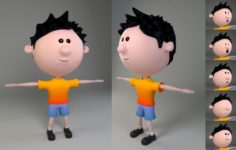 Rigged Boy Character 3D Model