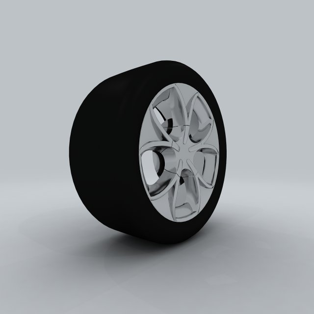 Vehicle – Tire Wheel 02 3D Model