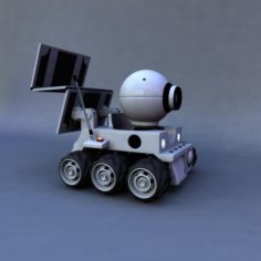 Rigged Planet 51 Rover Robot 3D Model