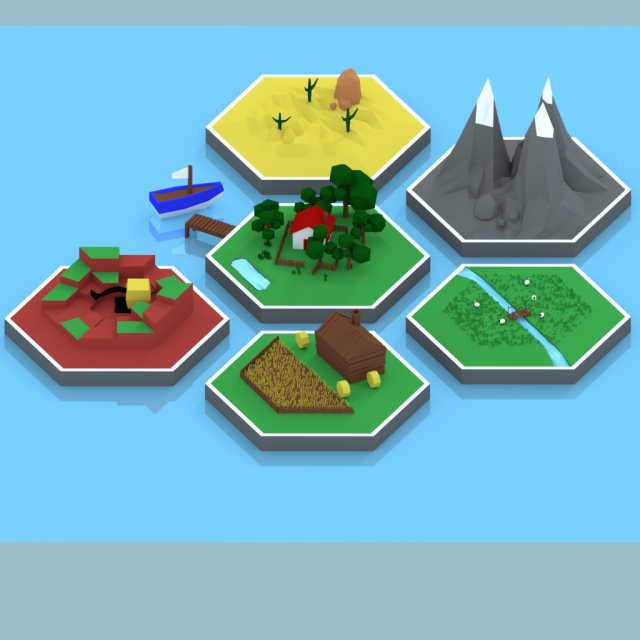 Settlers of Catan 3D Model