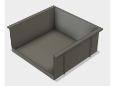 Storage bin with mount – for under bench etc 3D Print Model