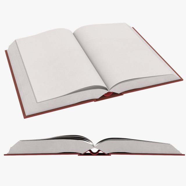 Blank book 3D Model - 3DHunt.co