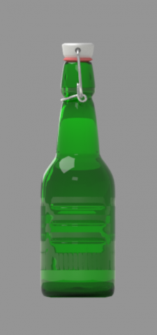 Cap Flip Top Bottle 3D Model