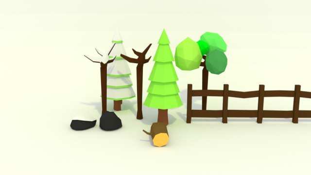Low Poly Nature Pack 1 3D Model