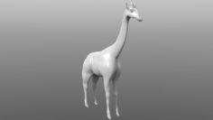Giraffe low poly base mesh 3D Model