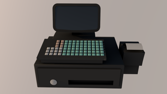 Cash Desk 2 3D Model