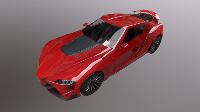 Toyota Supra FT-1 LOW poly 3D Model