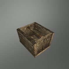 Medieval Carry Wooden Box 3D Model