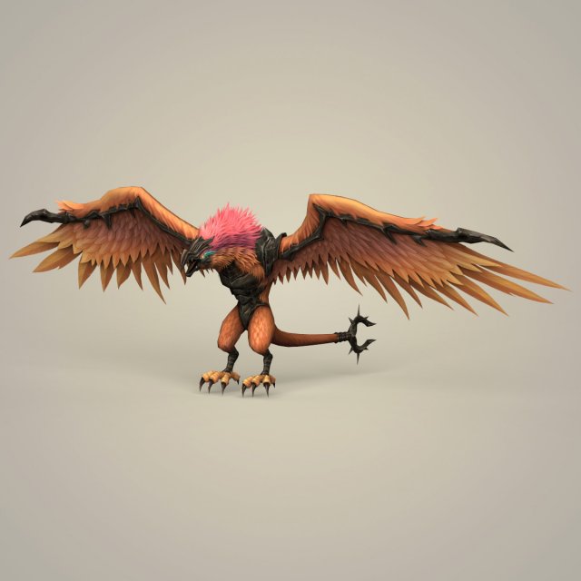 Fantasy Monster Bird 3D Model