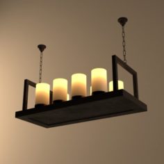 Ceiling Candle Lamps Free 3D Model