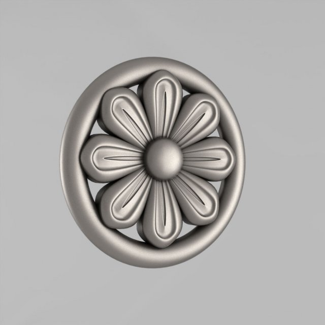 Carved rosettes decor 27 3D Model