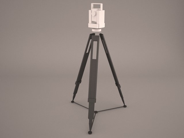 LEICA TC 407 Sprinter 150 and levelling rod 3D Model