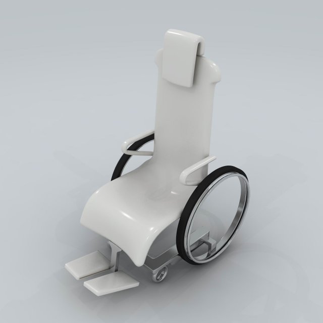 Transport wheelchair D8104 3D Model