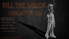 Bill The Sailor Maya Rig 3D Model