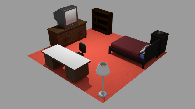 Bedroom Asset Pack 3D Model