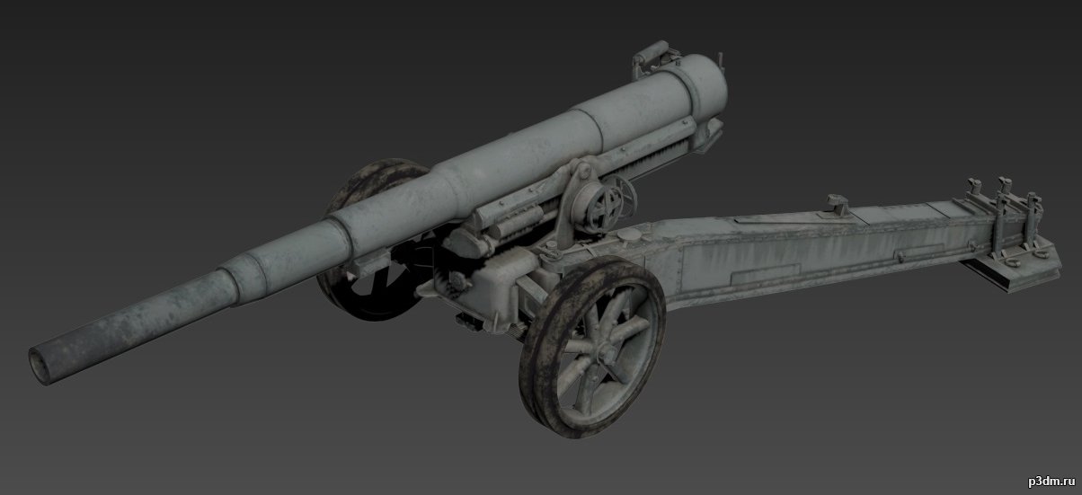 Canon De 155mm GPF 3D Model - 3DHunt.co