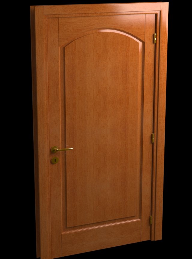 Wooden Door HQ 3D Model