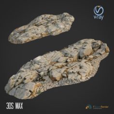 3d scanned rock cliff E 3D Model