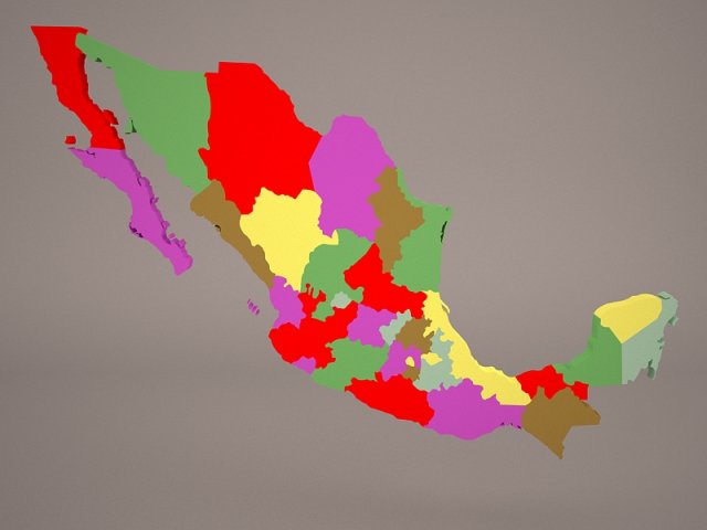 Mexico Map 3D Model