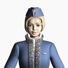 Girl in uniform 3D Model