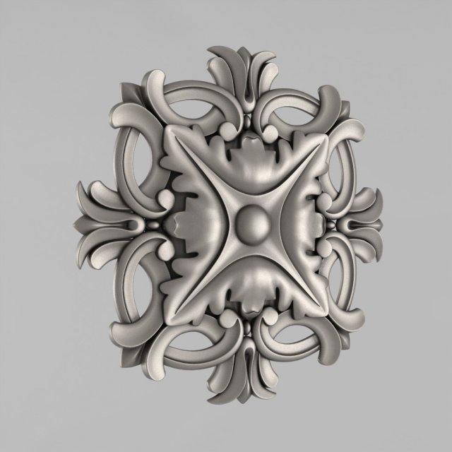Carved rosettes decor 43 3D Model