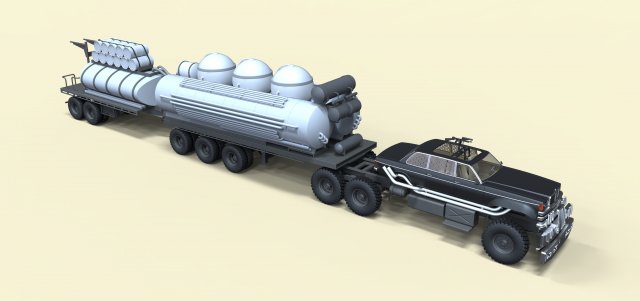 People eater fuel truck from movie Mad Max Fury road 3D Model
