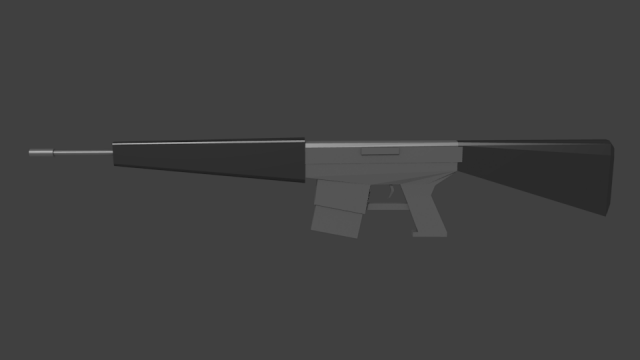 M16 Low Poly 3D Model
