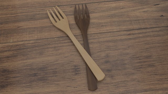 Wooden Fork 3D Model