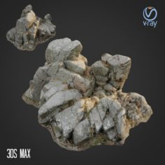 3d scanned rock cliff C 3D Model