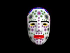 Mask with patterns 2 Free 3D Model
