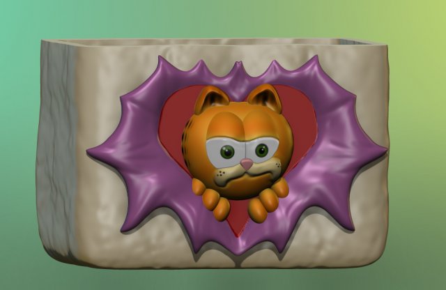 Garfield Box SanValentin 3D Model