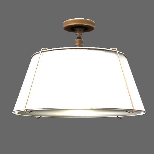 Conical Drum Semi Flush Fixture 3D Model