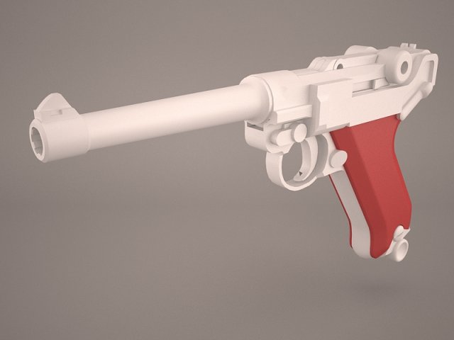 German Luger Pistol – WWII 3D Model
